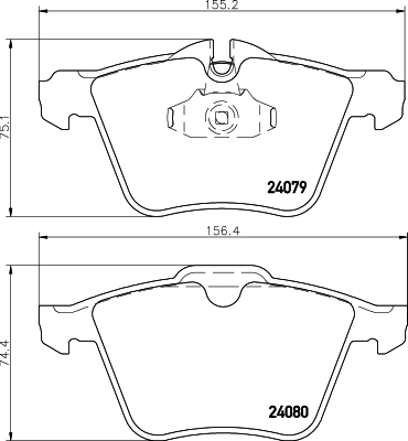 MINTEX MDB3263 Σετ τακάκια, δισκόφρενα for JAGUAR