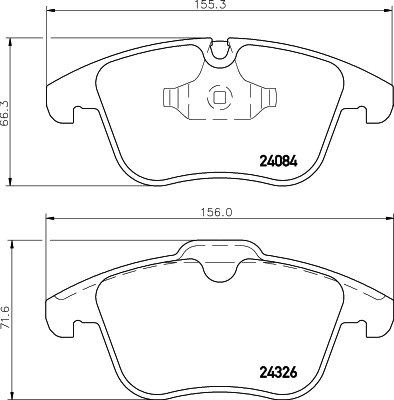 MINTEX MDB3713 Σετ τακάκια, δισκόφρενα
