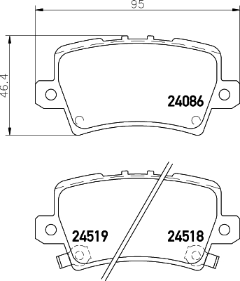 MINTEX MDB2770 Σετ τακάκια, δισκόφρενα for HONDA