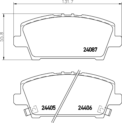 MINTEX MDB2791 Σετ τακάκια, δισκόφρενα for HONDA