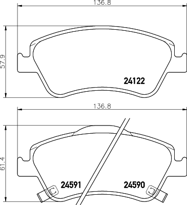 MINTEX MDB2923 Σετ τακάκια, δισκόφρενα for TOYOTA