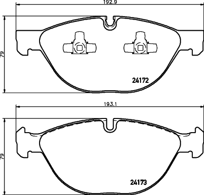 MINTEX MDB2835 Σετ τακάκια, δισκόφρενα for BMW