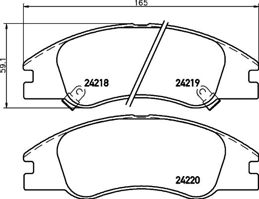 MINTEX MDB2703 Σετ τακάκια, δισκόφρενα for KIA