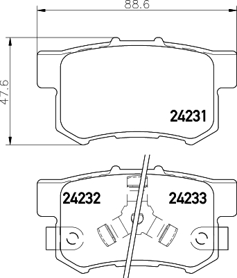 MINTEX MDB2710 Σετ τακάκια, δισκόφρενα for ACURA HONDA HONDA (DONGFENG)