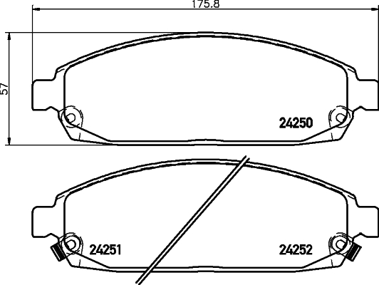 MINTEX MDB2705 Σετ τακάκια, δισκόφρενα for JEEP