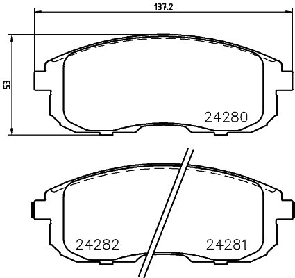 MINTEX MDB2847 Σετ τακάκια, δισκόφρενα for FIAT NISSAN SUZUKI