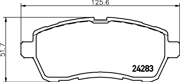 MINTEX MDB2875 Brake Pad Set, disc brake for DAIHATSU FORD FORD ASIA & OCEANIA FORD AUSTRALIA MAZDA TOYOTA