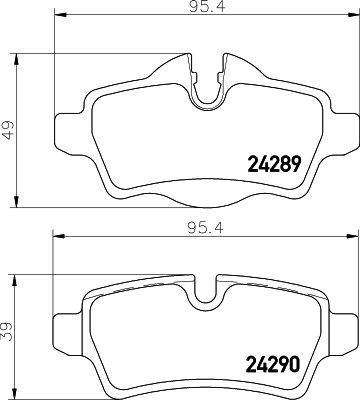 MINTEX MDB2930 Σετ τακάκια, δισκόφρενα for MINI