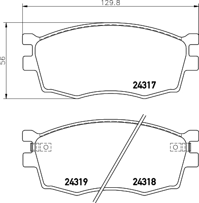 MINTEX MDB2733 Σετ τακάκια, δισκόφρενα for DODGE HYUNDAI HYUNDAI (BEIJING) JAC KIA KIA (DYK)