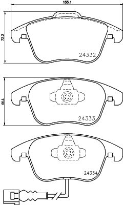 MINTEX MDB2973 Σετ τακάκια, δισκόφρενα for AUDI AUDI (FAW) BORGWARD SEAT VW VW (SVW)