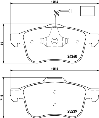 MINTEX MDB3121 Σετ τακάκια, δισκόφρενα for ALFA ROMEO DODGE