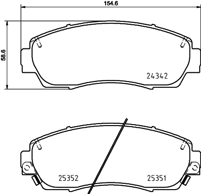 MINTEX MDB3257 Σετ τακάκια, δισκόφρενα for ACURA CHANGAN GREAT WALL HAVAL HONDA HONDA (DONGFENG)