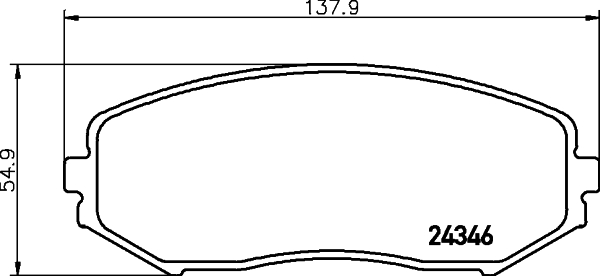 MINTEX MDB2774 Brake Pad Set, disc brake for SUZUKI