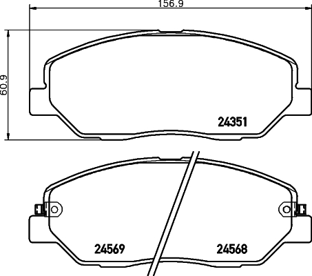 MINTEX MDB2777 Σετ τακάκια, δισκόφρενα for HYUNDAI HYUNDAI (BEIJING) INOKOM KG MOBILITY KIA LDV SSANGYONG
