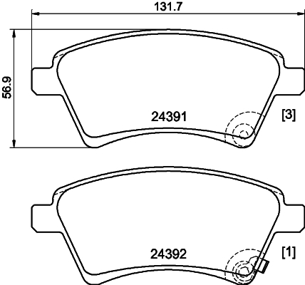 MINTEX MDB2797 Σετ τακάκια, δισκόφρενα for FIAT SUZUKI