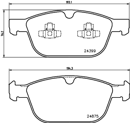 MINTEX MDB3024 Σετ τακάκια, δισκόφρενα for VOLVO