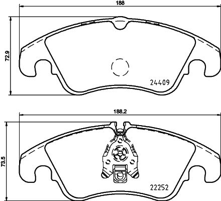 MINTEX MDB3846 Σετ τακάκια, δισκόφρενα for AUDI