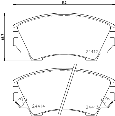 MINTEX MDB2869 Σετ τακάκια, δισκόφρενα for BUICK CHEVROLET GMC HOLDEN MG OPEL ROEWE (SAIC) SAAB VAUXHALL