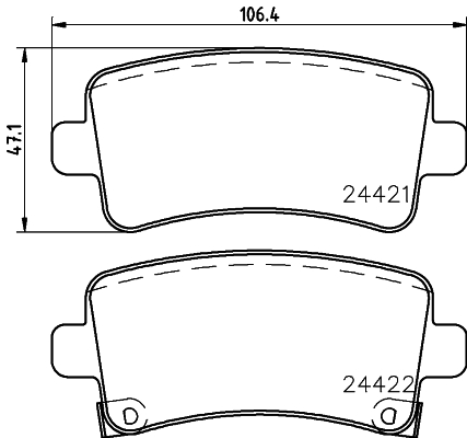 MINTEX MDB2867 Σετ τακάκια, δισκόφρενα for BUICK CADILLAC CHEVROLET HOLDEN OPEL SAAB VAUXHALL