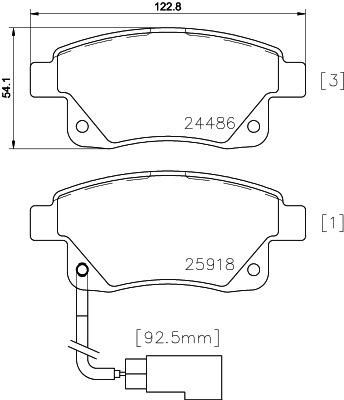 MINTEX MDB2853 Σετ τακάκια, δισκόφρενα for FORD FORD (JMC) FORD AUSTRALIA