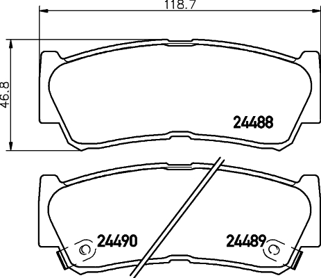 MINTEX MDB2855 Σετ τακάκια, δισκόφρενα for FENGXING HYUNDAI INOKOM JAC LDV MAXUS