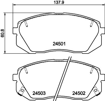 MINTEX MDB2865 Σετ τακάκια, δισκόφρενα for HYUNDAI HYUNDAI (BEIJING) KIA NAZA