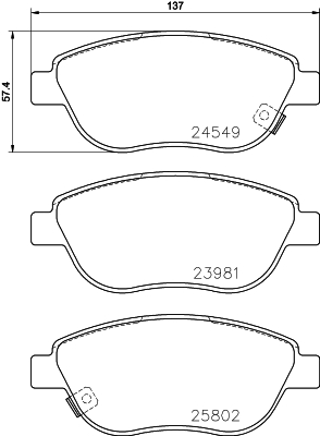 MINTEX MDB3367 Σετ τακάκια, δισκόφρενα for FIAT