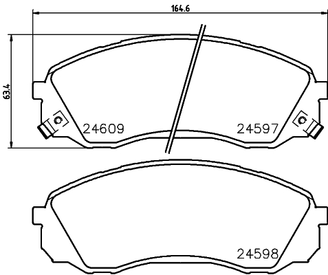MINTEX MDB2921 Σετ τακάκια, δισκόφρενα for DODGE HYUNDAI JAC KIA