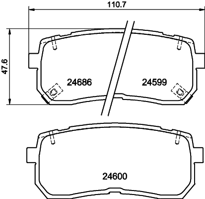 MINTEX MDB2922 Σετ τακάκια, δισκόφρενα for DODGE HAVAL HYUNDAI JAC KIA