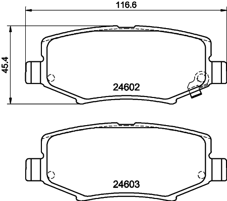 MINTEX MDB3011 Σετ τακάκια, δισκόφρενα for DODGE JEEP TATA