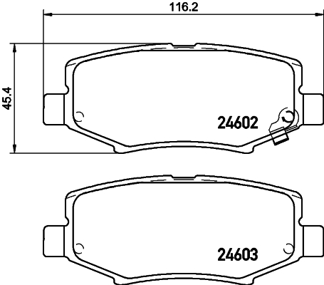 MINTEX MDB3011 Σετ τακάκια, δισκόφρενα for DODGE JEEP TATA