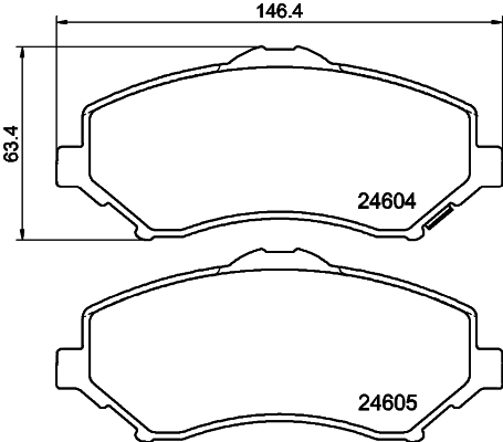 MINTEX MDB3000 Σετ τακάκια, δισκόφρενα for CHRYSLER DODGE FIAT JEEP VW