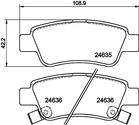 MINTEX MDB2926 Σετ τακάκια, δισκόφρενα for HONDA