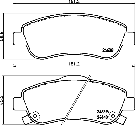 MINTEX MDB2939 Σετ τακάκια, δισκόφρενα for HONDA