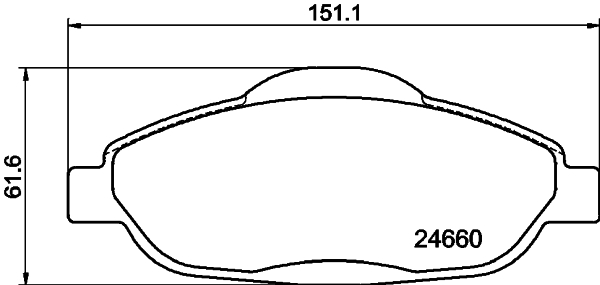 MINTEX MDB2950 Σετ τακάκια, δισκόφρενα for PEUGEOT