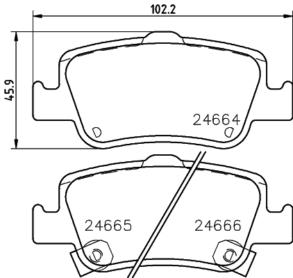 MINTEX MDB2924 Σετ τακάκια, δισκόφρενα for TOYOTA
