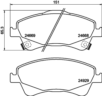 MINTEX MDB3053 Σετ τακάκια, δισκόφρενα for TOYOTA