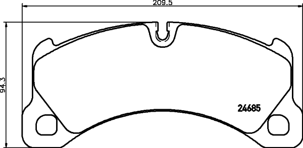 MINTEX MDB3079 Σετ τακάκια, δισκόφρενα for PORSCHE