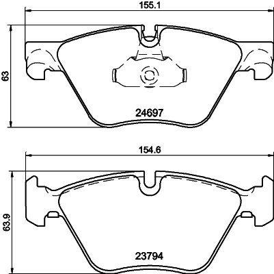 MINTEX MDB3007 Σετ τακάκια, δισκόφρενα for BMW