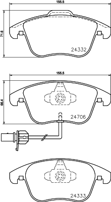 MINTEX MDB2952 Σετ τακάκια, δισκόφρενα for AUDI