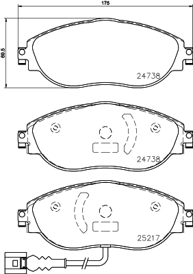 MINTEX MDB3814 Σετ τακάκια, δισκόφρενα for AUDI CUPRA SEAT SKODA VW