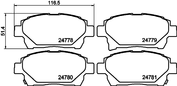 MINTEX MDB3031 Σετ τακάκια, δισκόφρενα for ASTON MARTIN SCION TOYOTA