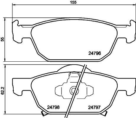 MINTEX MDB2955 Σετ τακάκια, δισκόφρενα for HONDA