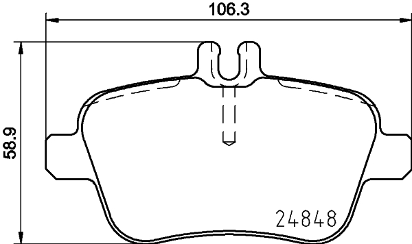 MINTEX MDB3206 Σετ τακάκια, δισκόφρενα for INFINITI MERCEDES-BENZ