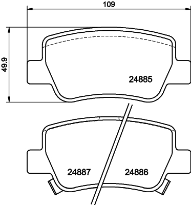 MINTEX MDB3036 Σετ τακάκια, δισκόφρενα for TOYOTA