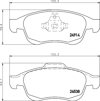 MINTEX MDB3043 Σετ τακάκια, δισκόφρενα for DACIA MITSUBISHI NISSAN RENAULT SAMSUNG