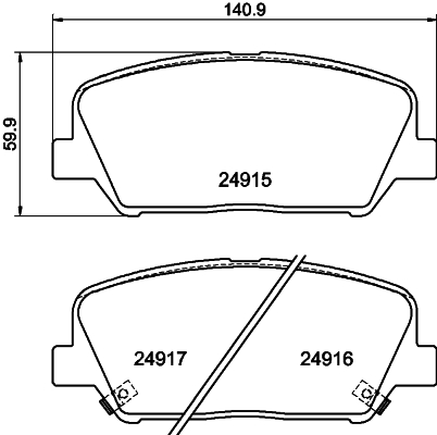 MINTEX MDB3282 Σετ τακάκια, δισκόφρενα for HYUNDAI KIA NAZA