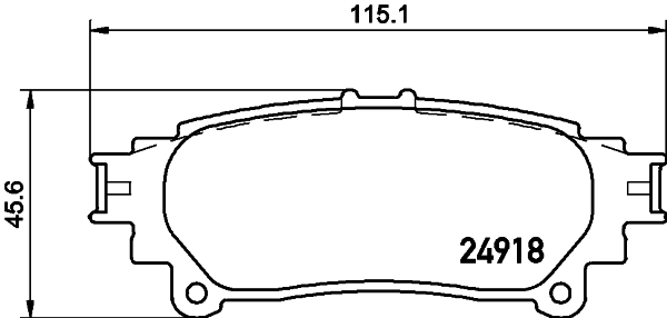 MINTEX MDB3104 Σετ τακάκια, δισκόφρενα for LEXUS TOYOTA