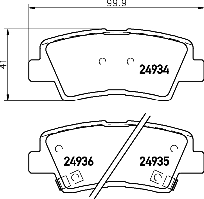 MINTEX MDB3027 Σετ τακάκια, δισκόφρενα for CHANGAN HYUNDAI HYUNDAI (BEIJING) KIA KIA (DYK) SSANGYONG