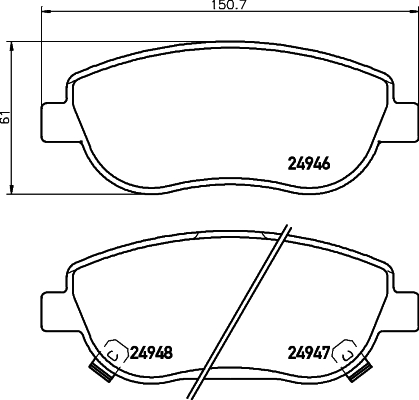 MINTEX MDB3052 Σετ τακάκια, δισκόφρενα